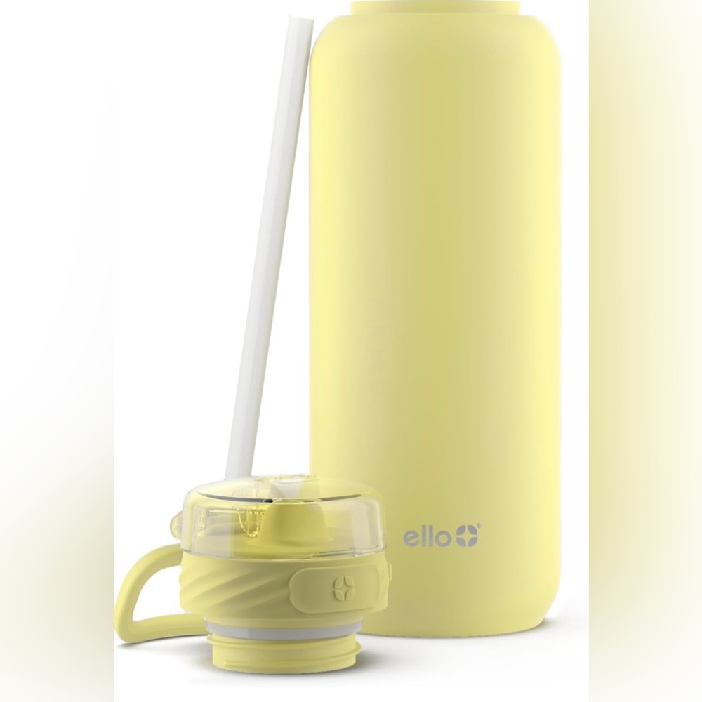 Ello 32 Fl Oz Yellow Insulated Water Bottle with Straw - Picture 3 of 7